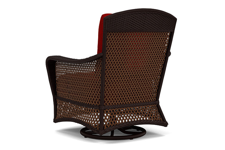 Lloyd Flanders - Grand Traverse Swivel Glider Lounge Chair In Caramel Finish With Partyline Lollipop Fabric - 713910362054 view 2