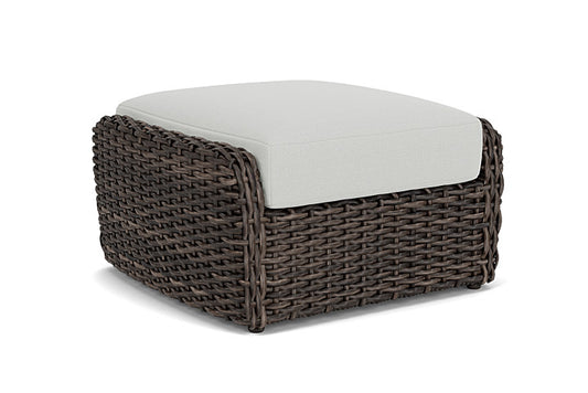 Lloyd Flanders - Largo Ottoman In Vintage Oak Finish With Bright Side Fog Fabric - 2410174282012 view 2