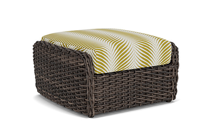 Lloyd Flanders - Largo Ottoman In Vintage Oak Finish With Clock Out Dew Fabric - 2410174282083 view 2