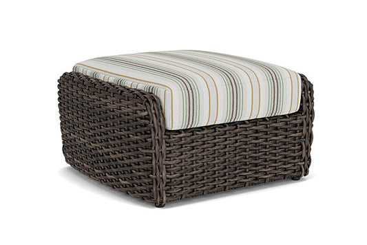 Lloyd Flanders - Largo Ottoman In Vintage Oak Finish With Jansen Eucalyptus Fabric - 2410174282061 view 2