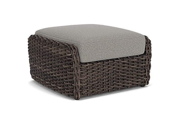 Lloyd Flanders - Largo Ottoman In Vintage Oak Finish With Rumba Nickel Fabric - 2410174282011 view 2