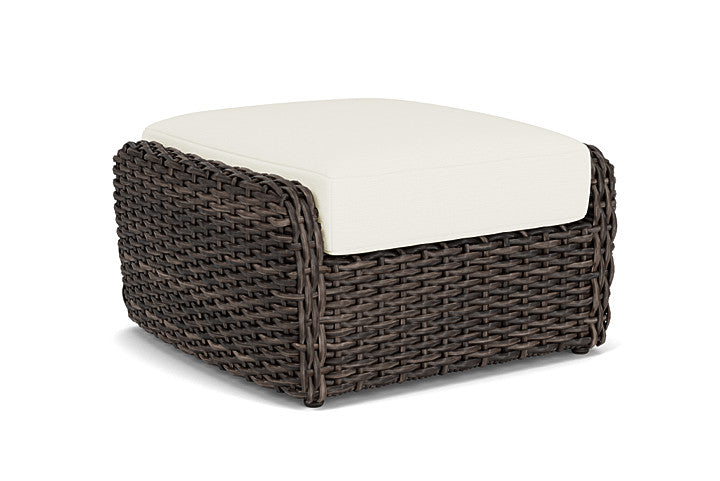 Lloyd Flanders - Largo Ottoman In Vintage Oak Finish With Sailcloth Salt Fabric - 241017428890 view 2