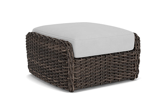 Lloyd Flanders - Largo Ottoman In Vintage Oak Finish With Sandberg Dove Fabric - 2410174282022 view 2
