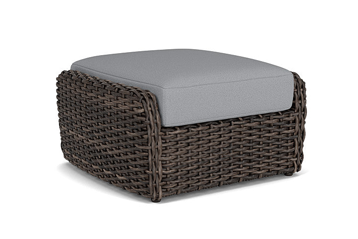 Lloyd Flanders - Largo Ottoman In Vintage Oak Finish With Sandberg Pewter Fabric - 2410174282029 view 2