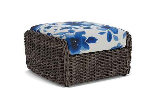 Lloyd Flanders - Largo Ottoman In Vintage Oak Finish With Watercolor Blossom Capri Fabric - 241017428672 view 2