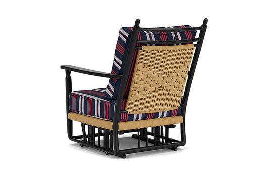 Lloyd Flanders - Low Country Glider Lounge Chair In Natural Finish With Berkely Hall Navy Fabric - 770650672063 view 2