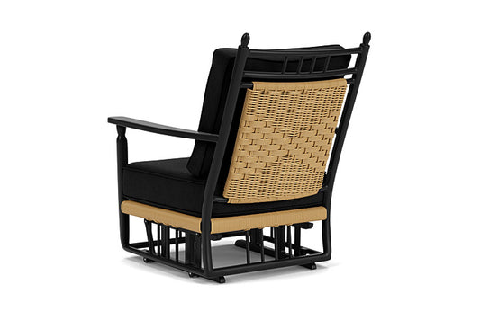 Lloyd Flanders - Low Country Glider Lounge Chair In Natural Finish With Canvas Black Fabric - 77065067157 view 2