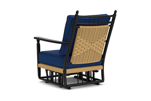 Lloyd Flanders - Low Country Glider Lounge Chair In Natural Finish With Flagship Lapis Fabric - 770650671813 view 2