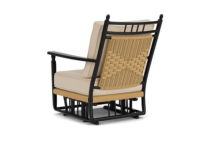 Lloyd Flanders - Low Country Glider Lounge Chair In Natural Finish With Raindrop Almond Fabric - 770650672055 view 2