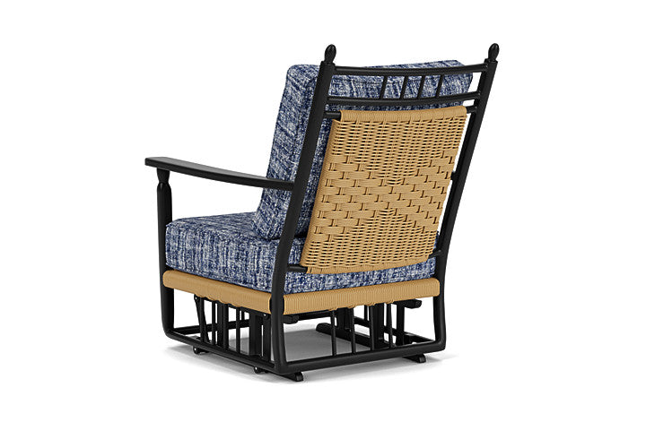 Lloyd Flanders - Low Country Glider Lounge Chair In Natural Finish With Visions Cobalt Fabric - 77065067683 view 2