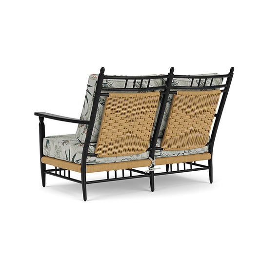 Lloyd Flanders - Low Country Loveseat In Natural Finish With Delicate Botanical Sage Fabric - 770500672075 view 2