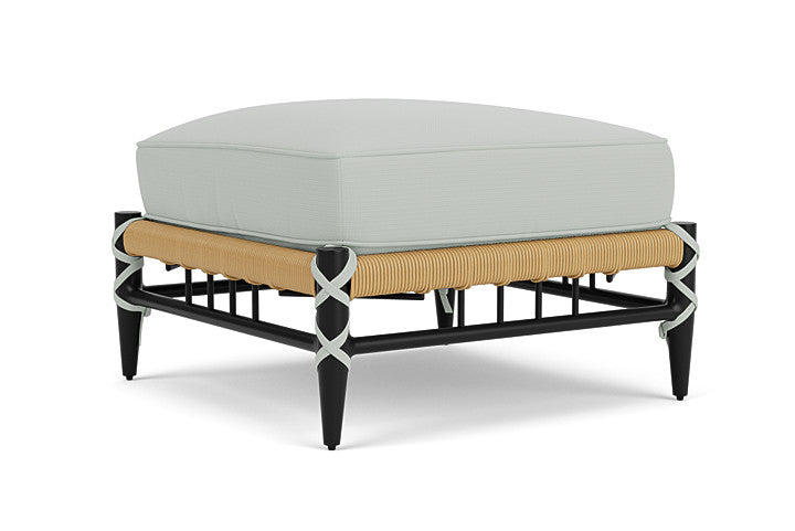 Lloyd Flanders - Low Country Ottoman In Natural Finish With Callen Celadon Fabric - 770170672024 view 2