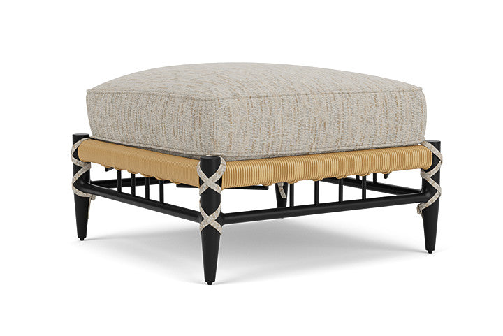 Lloyd Flanders - Low Country Ottoman In Natural Finish With Charlotte Sparrow Fabric - 77017067183 view 2