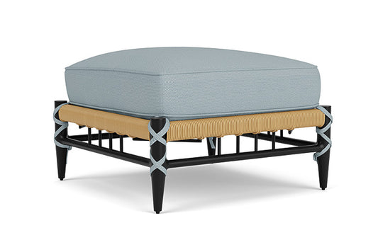 Lloyd Flanders - Low Country Ottoman In Natural Finish With Kadogo Lake Fabric - 770170672041 view 2