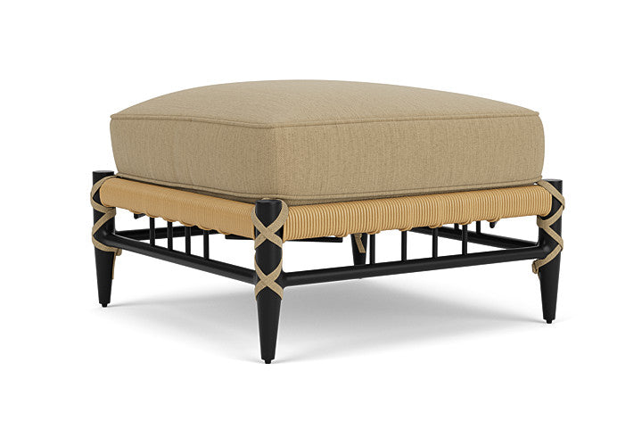 Lloyd Flanders - Low Country Ottoman In Natural Finish With Loveboat Saffron Fabric - 770170672009 view 2