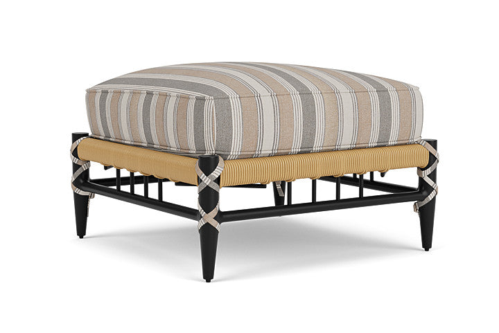 Lloyd Flanders - Low Country Ottoman In Natural Finish With Purveyor Pewter Fabric - 77017067146 view 2