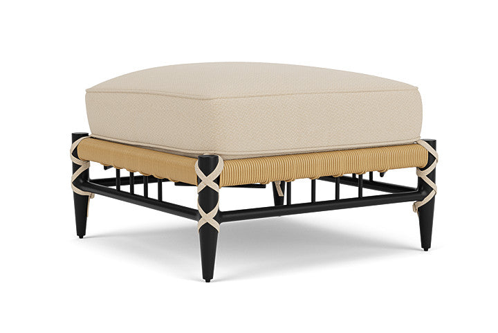 Lloyd Flanders - Low Country Ottoman In Natural Finish With Raindrop Almond Fabric - 770170672055 view 2