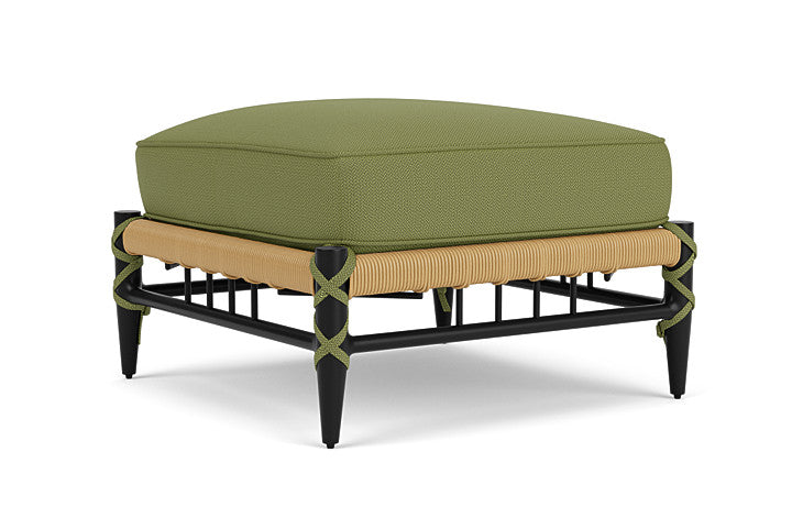 Lloyd Flanders - Low Country Ottoman In Natural Finish With Reflections Grass Fabric - 770170672051 view 2