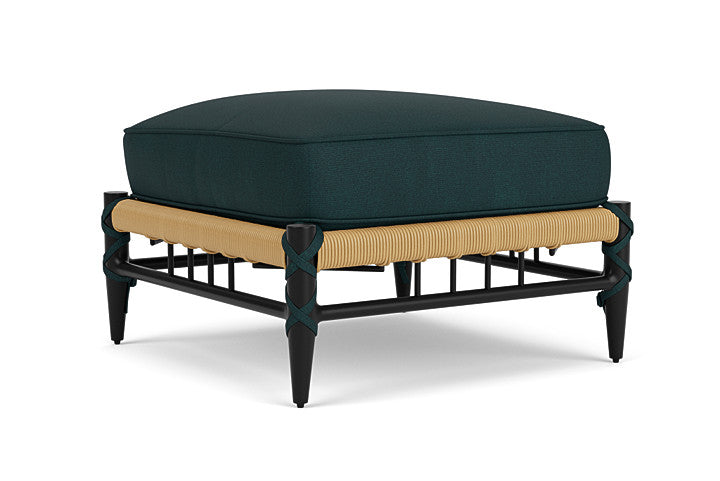 Lloyd Flanders - Low Country Ottoman In Natural Finish With Sandberg Lagoon Fabric - 770170672039 view 2