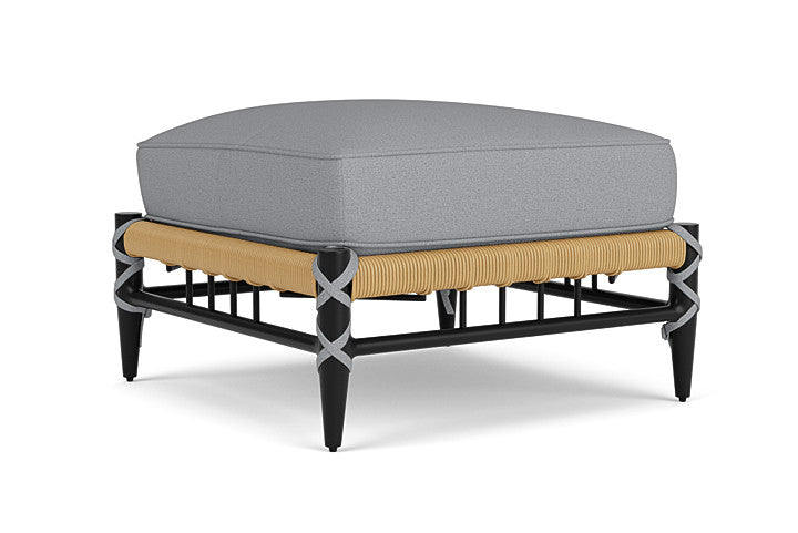 Lloyd Flanders - Low Country Ottoman In Natural Finish With Sandberg Pewter Fabric - 770170672029 view 2
