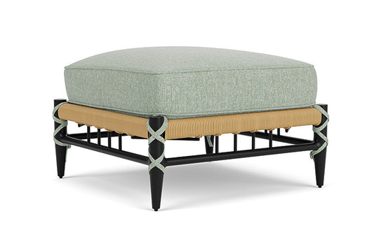 Lloyd Flanders - Low Country Ottoman In Natural Finish With Serene Spa Fabric - 770170672031 view 2