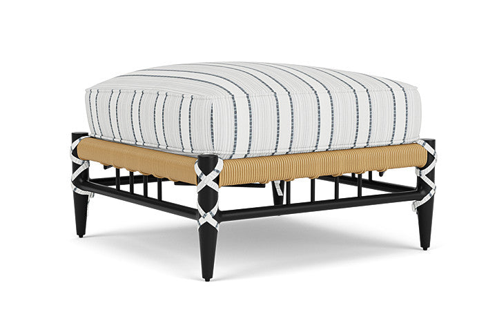 Lloyd Flanders - Low Country Ottoman In Natural Finish With Tamer Fog Fabric - 770170672037 view 2