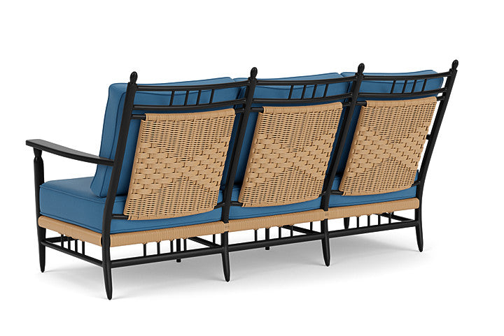 Lloyd Flanders - Low Country Sofa In Natural Finish With Bamboo Bay Sky Fabric - 770550672007 view 2