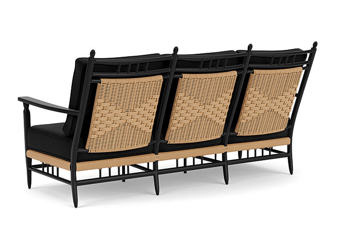 Lloyd Flanders - Low Country Sofa In Natural Finish With Canvas Black Fabric - 77055067157 view 2