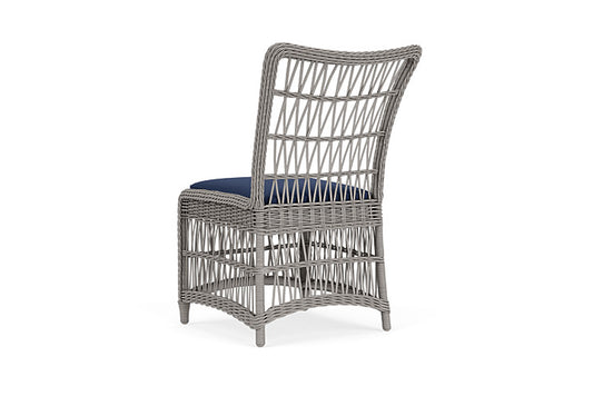 Lloyd Flanders - Mackinac Armless Dining Chair In Putty Finish With Beach Navy Fabric - 2730070592013 view 2