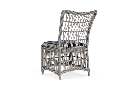 Lloyd Flanders - Mackinac Armless Dining Chair In Putty Finish With Consider Indigo Fabric - 2730070591969 view 2