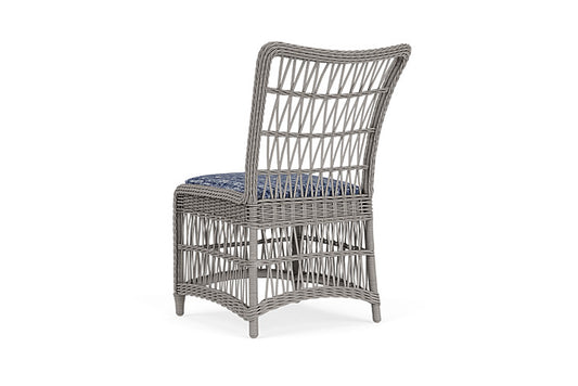Lloyd Flanders - Mackinac Armless Dining Chair In Putty Finish With Visions Cobalt Fabric - 273007059683 view 2