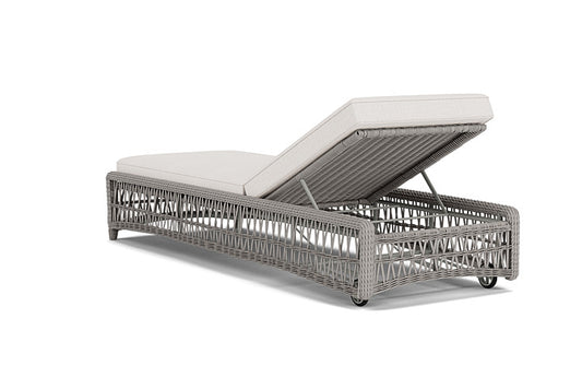 Lloyd Flanders - Mackinac Chaise In Putty Finish With Reflections Snow Fabric - 2730200592014 view 2