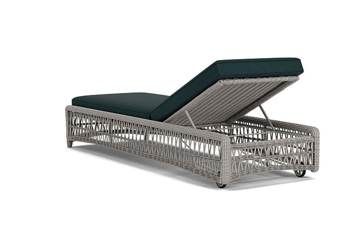 Lloyd Flanders - Mackinac Chaise In Putty Finish With Sandberg Lagoon Fabric - 2730200592039 view 2