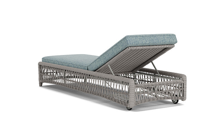 Lloyd Flanders - Mackinac Chaise In Putty Finish With Serene Ocean Fabric - 2730200592032 view 2