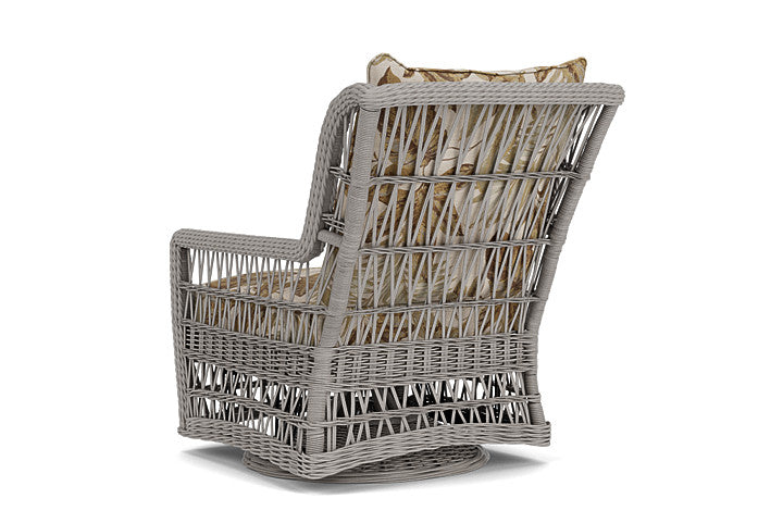 Lloyd Flanders - Mackinac High Back Swivel Glider Lounge Chair In Putty Finish With Botanic Willow Fabric - 273090059164 view 2
