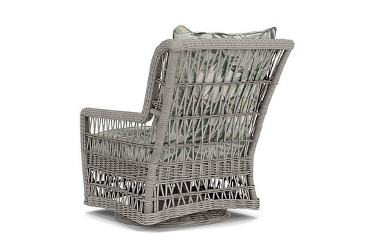 Lloyd Flanders - Mackinac High Back Swivel Glider Lounge Chair In Putty Finish With Calidora Mist Fabric - 273090059094 view 2
