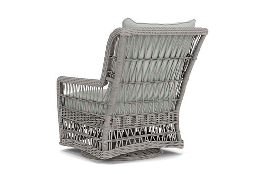 Lloyd Flanders - Mackinac High Back Swivel Glider Lounge Chair In Putty Finish With Callen Celadon Fabric - 2730900592024 view 2
