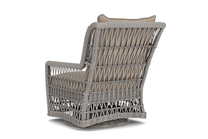 Lloyd Flanders - Mackinac High Back Swivel Glider Lounge Chair In Putty Finish With Demo Oatmeal Fabric - 273090059080 view 2