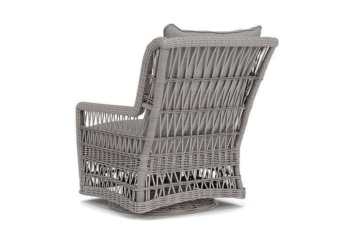 Lloyd Flanders - Mackinac High Back Swivel Glider Lounge Chair In Putty Finish With Demo Stone Fabric - 273090059095 view 2