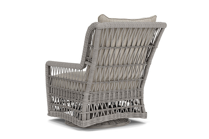 Lloyd Flanders - Mackinac High Back Swivel Glider Lounge Chair In Putty Finish With Friendly Flax Fabric - 2730900592026 view 2