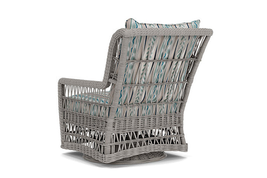 Lloyd Flanders - Mackinac High Back Swivel Glider Lounge Chair In Putty Finish With Ilona Resort Fabric - 2730900592069 view 2