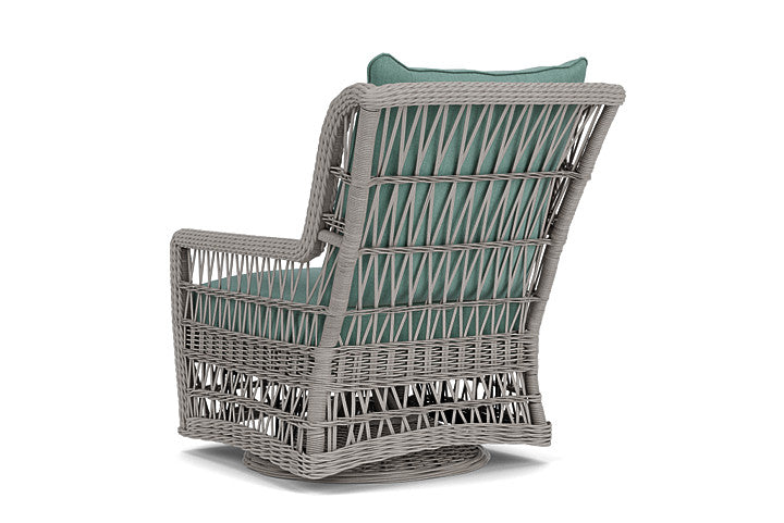 Lloyd Flanders - Mackinac High Back Swivel Glider Lounge Chair In Putty Finish With Loveboat Mint Fabric - 2730900592010 view 2