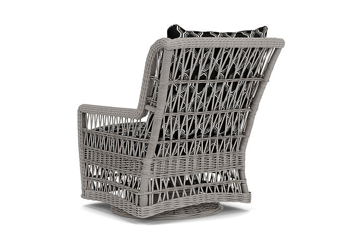 Lloyd Flanders - Mackinac High Back Swivel Glider Lounge Chair In Putty Finish With Luna Onyx Fabric - 2730900592071 view 2