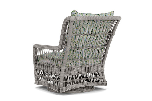 Lloyd Flanders - Mackinac High Back Swivel Glider Lounge Chair In Putty Finish With Plume Spring Fabric - 2730900592085 view 2