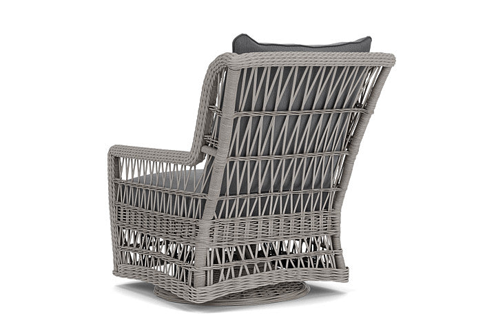 Lloyd Flanders - Mackinac High Back Swivel Glider Lounge Chair In Putty Finish With Remy Graphite Fabric - 2730900592003 view 2