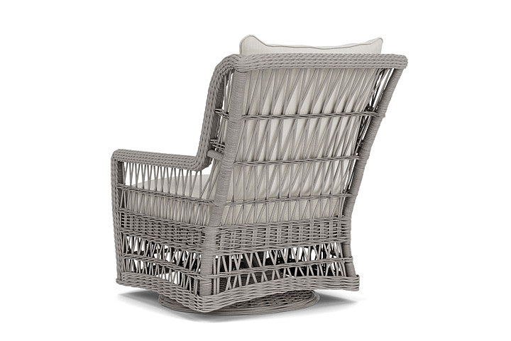 Lloyd Flanders - Mackinac High Back Swivel Glider Lounge Chair In Putty Finish With Rollo Linen Fabric - 2730900592020 view 2