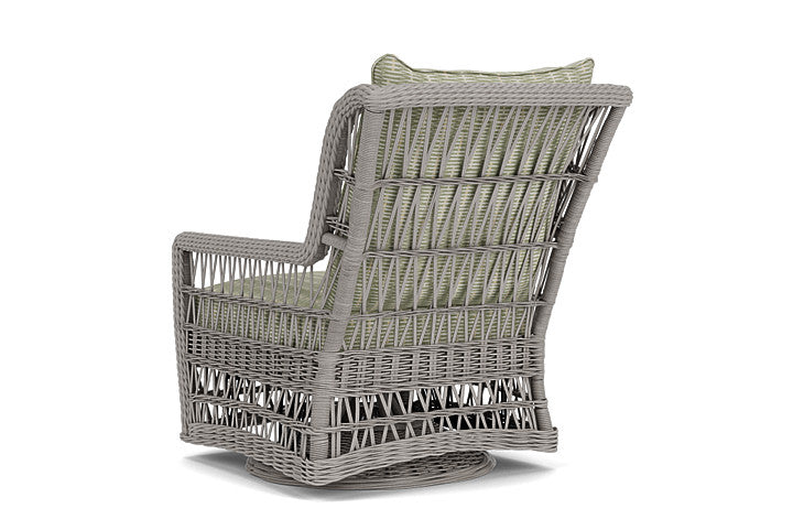 Lloyd Flanders - Mackinac High Back Swivel Glider Lounge Chair In Putty Finish With Romulo Laurel Fabric - 2730900592049 view 2
