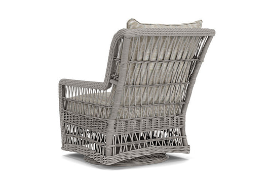 Lloyd Flanders - Mackinac High Back Swivel Glider Lounge Chair In Putty Finish With Romulo Mineral Fabric - 2730900592050 view 2