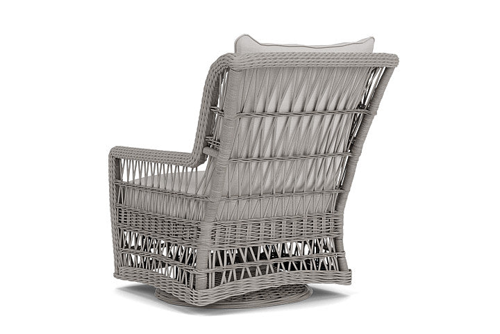 Lloyd Flanders - Mackinac High Back Swivel Glider Lounge Chair In Putty Finish With Sailcloth Seagull Fabric - 273090059W61 view 2