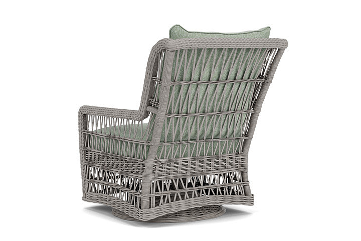 Lloyd Flanders - Mackinac High Back Swivel Glider Lounge Chair In Putty Finish With Serene Spa Fabric - 2730900592031 view 2
